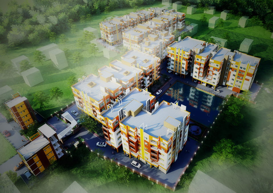 Meena Prime birds-eye compound render